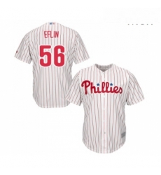 Mens Philadelphia Phillies 56 Zach Eflin Replica White Red Strip Home Cool Base Baseball Jersey Mens Philadelphia Phillies 56 Zach Eflin Replica White Red Strip Home Cool Base Baseball Jersey
