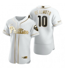 Philadelphia Phillies 10 JT Realmuto White Nike Mens Authentic Golden Edition MLB Jersey Philadelphia Phillies 10 JT Realmuto White Nike Mens Authentic Golden Edition MLB Jersey