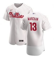 Philadelphia Phillies 13 Rafael Marchan Men Nike White Home 2020 Authentic Player MLB Jersey Philadelphia Phillies 13 Rafael Marchan Men Nike White Home 2020 Authentic Player MLB Jersey
