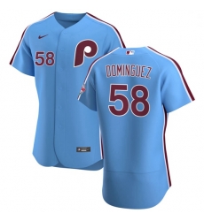 Philadelphia Phillies 58 Seranthony Dominguez Men Nike Light Blue Alternate 2020 Authentic Player MLB Jersey Philadelphia Phillies 58 Seranthony Dominguez Men Nike Light Blue Alternate 2020 Authentic Player MLB Jersey