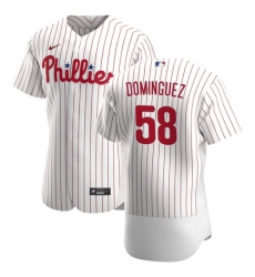 Philadelphia Phillies 58 Seranthony Dominguez Men Nike White Home 2020 Authentic Player MLB Jersey Philadelphia Phillies 58 Seranthony Dominguez Men Nike White Home 2020 Authentic Player MLB Jersey