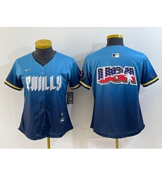 Women Philadelphia Phillies Team Big Logo Blue 2024 City Connect Limited Stitched Baseball Jersey 1 Women Philadelphia Phillies Team Big Logo Blue 2024 City Connect Limited Stitched Baseball Jersey 1