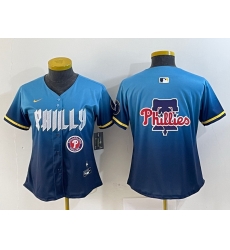 Women Philadelphia Phillies Team Big Logo Blue 2024 City Connect Limited Stitched Baseball Jersey 8 Women Philadelphia Phillies Team Big Logo Blue 2024 City Connect Limited Stitched Baseball Jersey 8