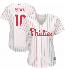 Womens Majestic Philadelphia Phillies 10 Larry Bowa Authentic WhiteRed Strip Home Cool Base MLB Jersey Womens Majestic Philadelphia Phillies 10 Larry Bowa Authentic WhiteRed Strip Home Cool Base MLB Jersey