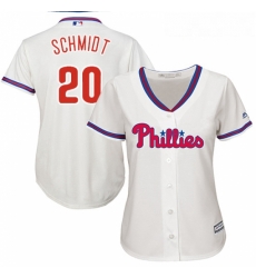Womens Majestic Philadelphia Phillies 20 Mike Schmidt Replica Cream Alternate Cool Base MLB Jersey Womens Majestic Philadelphia Phillies 20 Mike Schmidt Replica Cream Alternate Cool Base MLB Jersey