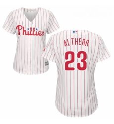 Womens Majestic Philadelphia Phillies 23 Aaron Altherr Authentic WhiteRed Strip Home Cool Base MLB Jersey Womens Majestic Philadelphia Phillies 23 Aaron Altherr Authentic WhiteRed Strip Home Cool Base MLB Jersey