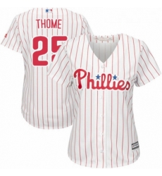 Womens Majestic Philadelphia Phillies 25 Jim Thome Replica WhiteRed Strip Home Cool Base MLB Jersey Womens Majestic Philadelphia Phillies 25 Jim Thome Replica WhiteRed Strip Home Cool Base MLB Jersey