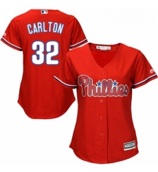 Womens Majestic Philadelphia Phillies 32 Steve Carlton Authentic Red Alternate Cool Base MLB Jersey Womens Majestic Philadelphia Phillies 32 Steve Carlton Authentic Red Alternate Cool Base MLB Jersey