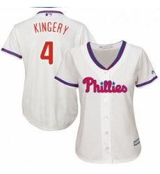 Womens Majestic Philadelphia Phillies 4 Scott Kingery Authentic Cream Alternate Cool Base MLB Jersey Womens Majestic Philadelphia Phillies 4 Scott Kingery Authentic Cream Alternate Cool Base MLB Jersey