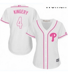 Womens Majestic Philadelphia Phillies 4 Scott Kingery Authentic White Fashion Cool Base MLB Jersey Womens Majestic Philadelphia Phillies 4 Scott Kingery Authentic White Fashion Cool Base MLB Jersey