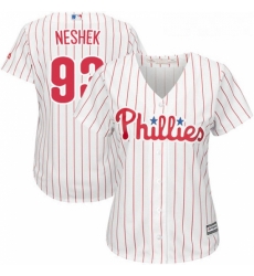 Womens Majestic Philadelphia Phillies 93 Pat Neshek Replica WhiteRed Strip Home Cool Base MLB Jersey Womens Majestic Philadelphia Phillies 93 Pat Neshek Replica WhiteRed Strip Home Cool Base MLB Jersey