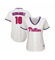 Womens Philadelphia Phillies 16 Cesar Hernandez Replica Cream Alternate Cool Base Baseball Jersey Womens Philadelphia Phillies 16 Cesar Hernandez Replica Cream Alternate Cool Base Baseball Jersey
