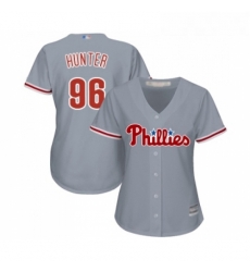 Womens Philadelphia Phillies 96 Tommy Hunter Replica Grey Road Cool Base Baseball Jersey Womens Philadelphia Phillies 96 Tommy Hunter Replica Grey Road Cool Base Baseball Jersey