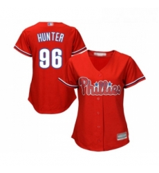 Womens Philadelphia Phillies 96 Tommy Hunter Replica Red Alternate Cool Base Baseball Jersey Womens Philadelphia Phillies 96 Tommy Hunter Replica Red Alternate Cool Base Baseball Jersey
