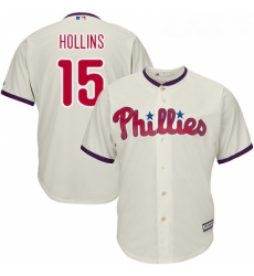 Youth Majestic Philadelphia Phillies 15 Dave Hollins Replica Cream Alternate Cool Base MLB Jersey Youth Majestic Philadelphia Phillies 15 Dave Hollins Replica Cream Alternate Cool Base MLB Jersey