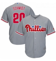 Youth Majestic Philadelphia Phillies 20 Mike Schmidt Replica Grey Road Cool Base MLB Jersey Youth Majestic Philadelphia Phillies 20 Mike Schmidt Replica Grey Road Cool Base MLB Jersey