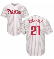 Youth Majestic Philadelphia Phillies 21 Clay Buchholz Authentic WhiteRed Strip Home Cool Base MLB Jersey Youth Majestic Philadelphia Phillies 21 Clay Buchholz Authentic WhiteRed Strip Home Cool Base MLB Jersey