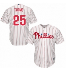 Youth Majestic Philadelphia Phillies 25 Jim Thome Replica WhiteRed Strip Home Cool Base MLB Jersey Youth Majestic Philadelphia Phillies 25 Jim Thome Replica WhiteRed Strip Home Cool Base MLB Jersey