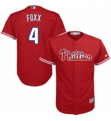 Youth Majestic Philadelphia Phillies 4 Jimmy Foxx Replica Red Alternate Cool Base MLB Jersey Youth Majestic Philadelphia Phillies 4 Jimmy Foxx Replica Red Alternate Cool Base MLB Jersey