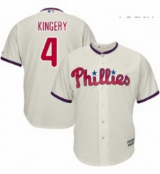 Youth Majestic Philadelphia Phillies 4 Scott Kingery Replica Cream Alternate Cool Base MLB Jersey Youth Majestic Philadelphia Phillies 4 Scott Kingery Replica Cream Alternate Cool Base MLB Jersey