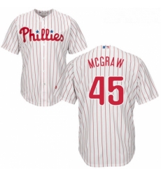 Youth Majestic Philadelphia Phillies 45 Tug McGraw Replica WhiteRed Strip Home Cool Base MLB Jersey Youth Majestic Philadelphia Phillies 45 Tug McGraw Replica WhiteRed Strip Home Cool Base MLB Jersey
