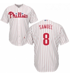 Youth Majestic Philadelphia Phillies 8 Juan Samuel Replica WhiteRed Strip Home Cool Base MLB Jersey Youth Majestic Philadelphia Phillies 8 Juan Samuel Replica WhiteRed Strip Home Cool Base MLB Jersey