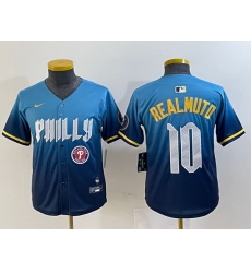 Youth Philadelphia Phillies 10 J T Realmuto Blue 2024 City Connect Limited Stitched Baseball Jersey 8 Youth Philadelphia Phillies 10 J T Realmuto Blue 2024 City Connect Limited Stitched Baseball Jersey 8