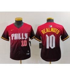 Youth Philadelphia Phillies 10 J T Realmuto Red 2024 City Connect Limited Stitched Baseball Jersey 1 Youth Philadelphia Phillies 10 J T Realmuto Red 2024 City Connect Limited Stitched Baseball Jersey 1