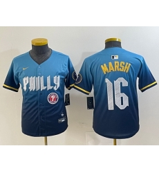 Youth Philadelphia Phillies 16 Brandon Marsh Blue 2024 City Connect Limited Stitched Jersey 1 Youth Philadelphia Phillies 16 Brandon Marsh Blue 2024 City Connect Limited Stitched Jersey 1