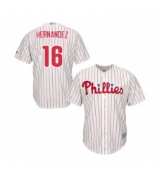 Youth Philadelphia Phillies 16 Cesar Hernandez Replica White Red Strip Home Cool Base Baseball Jersey Youth Philadelphia Phillies 16 Cesar Hernandez Replica White Red Strip Home Cool Base Baseball Jersey