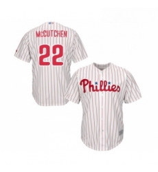 Youth Philadelphia Phillies 22 Andrew McCutchen Replica White Red Strip Home Cool Base Baseball Jersey Youth Philadelphia Phillies 22 Andrew McCutchen Replica White Red Strip Home Cool Base Baseball Jersey
