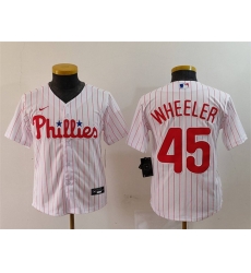 Youth Philadelphia Phillies 45 Zack Wheeler White Cool Base Stitched Baseball Jersey Youth Philadelphia Phillies 45 Zack Wheeler White Cool Base Stitched Baseball Jersey