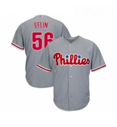 Youth Philadelphia Phillies 56 Zach Eflin Replica Grey Road Cool Base Baseball Jersey Youth Philadelphia Phillies 56 Zach Eflin Replica Grey Road Cool Base Baseball Jersey