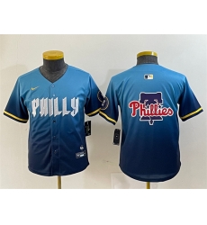 Youth Philadelphia Phillies Team Big Logo Blue 2024 City Connect Limited Stitched Baseball Jersey 1 Youth Philadelphia Phillies Team Big Logo Blue 2024 City Connect Limited Stitched Baseball Jersey 1