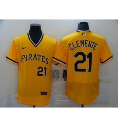 Men Nike Pittsburgh Pirates Roberto Clemente 21 Gold Flex Base Authentic Collection MLB Jersey Men Nike Pittsburgh Pirates Roberto Clemente 21 Gold Flex Base Authentic Collection MLB Jersey