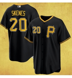 Men Pittsburgh Pirate Paul Skenes #20 Black Stitched Flex Base Stitched MLB jersey Men Pittsburgh Pirate Paul Skenes #20 Black Stitched Flex Base Stitched MLB jersey
