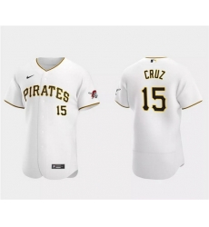 Men Pittsburgh Pirates 15 Oneil Cruz White Flex Base Stitched Baseball Jersey Men Pittsburgh Pirates 15 Oneil Cruz White Flex Base Stitched Baseball Jersey