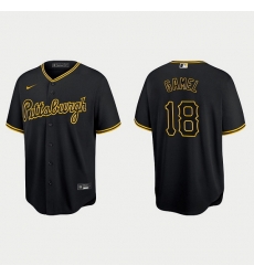 Men Pittsburgh Pirates 18 Ben Gamel Black Cool Base Stitched Jersey Men Pittsburgh Pirates 18 Ben Gamel Black Cool Base Stitched Jersey