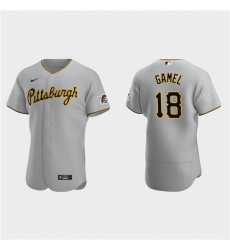 Men Pittsburgh Pirates 18 Ben Gamel Grey Flex Base Stitched Jerse Men Pittsburgh Pirates 18 Ben Gamel Grey Flex Base Stitched Jerse