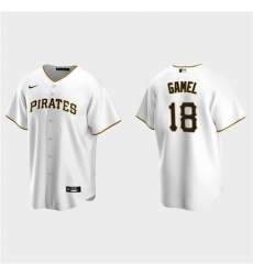 Men Pittsburgh Pirates 18 Ben Gamel White Cool Base Stitched Jerse Men Pittsburgh Pirates 18 Ben Gamel White Cool Base Stitched Jerse