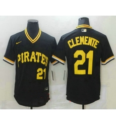 Men Pittsburgh Pirates 21 Roberto Clemente Black Mesh Batting Practice Throwback Nike Jersey Men Pittsburgh Pirates 21 Roberto Clemente Black Mesh Batting Practice Throwback Nike Jersey