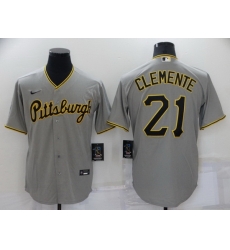 Men Pittsburgh Pirates 21 Roberto Clemente Grey Cool Base Stitched jersey Men Pittsburgh Pirates 21 Roberto Clemente Grey Cool Base Stitched jersey