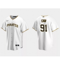 Men Pittsburgh Pirates 91 Ji Man Choi White Cool Base Stitched Baseball Jersey Men Pittsburgh Pirates 91 Ji Man Choi White Cool Base Stitched Baseball Jersey