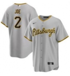 Men Pittsburgh Pirates Connor Joe #2 Nike Gray Stitched MLB Jersey Men Pittsburgh Pirates Connor Joe #2 Nike Gray Stitched MLB Jersey