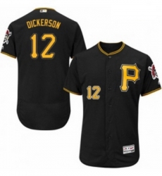 Mens Majestic Pittsburgh Pirates 12 Corey Dickerson Black Alternate Flex Base Authentic Collection MLB Jersey Mens Majestic Pittsburgh Pirates 12 Corey Dickerson Black Alternate Flex Base Authentic Collection MLB Jersey