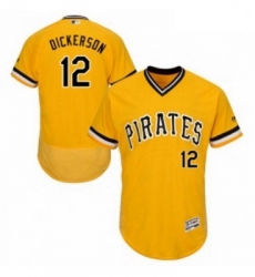 Mens Majestic Pittsburgh Pirates 12 Corey Dickerson Gold Alternate Flex Base Authentic Collection MLB Jersey Mens Majestic Pittsburgh Pirates 12 Corey Dickerson Gold Alternate Flex Base Authentic Collection MLB Jersey