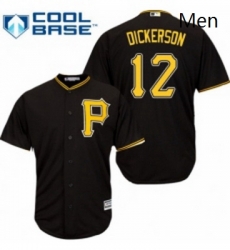 Mens Majestic Pittsburgh Pirates 12 Corey Dickerson Replica Black Alternate Cool Base MLB Jersey Mens Majestic Pittsburgh Pirates 12 Corey Dickerson Replica Black Alternate Cool Base MLB Jersey