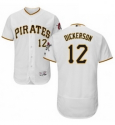 Mens Majestic Pittsburgh Pirates 12 Corey Dickerson White Home Flex Base Authentic Collection MLB Jersey Mens Majestic Pittsburgh Pirates 12 Corey Dickerson White Home Flex Base Authentic Collection MLB Jersey