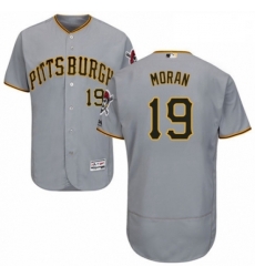 Mens Majestic Pittsburgh Pirates 19 Colin Moran Grey Road Flex Base Authentic Collection MLB Jersey Mens Majestic Pittsburgh Pirates 19 Colin Moran Grey Road Flex Base Authentic Collection MLB Jersey