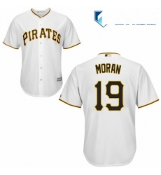 Mens Majestic Pittsburgh Pirates 19 Colin Moran Replica White Home Cool Base MLB Jersey Mens Majestic Pittsburgh Pirates 19 Colin Moran Replica White Home Cool Base MLB Jersey